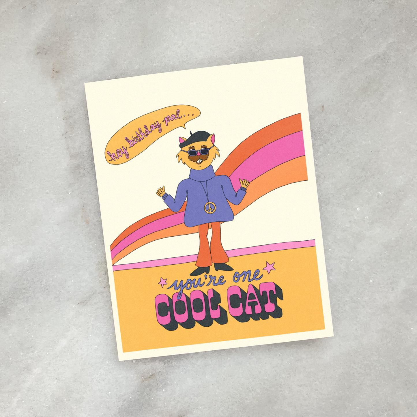 Cool Cat Birthday Card