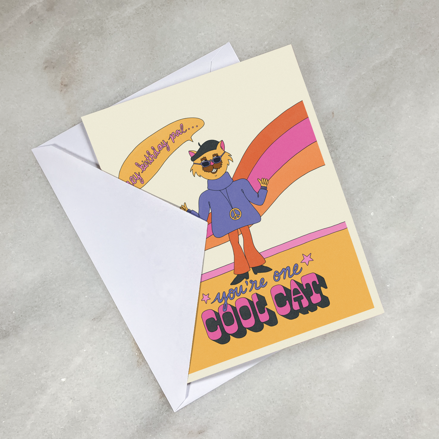 Cool Cat Birthday Card