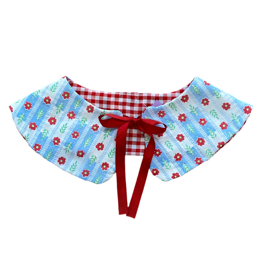 Flower Gigham Collar