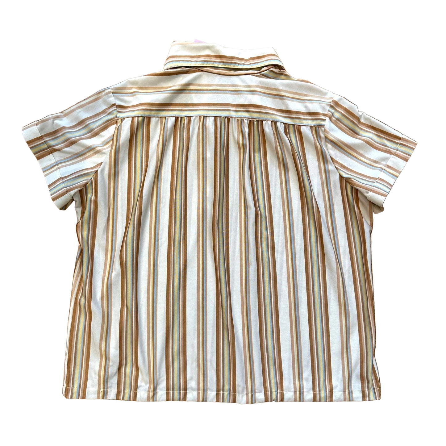 80s Striped Casual Blouse (L)