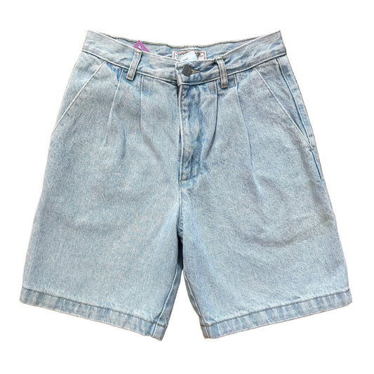 80s Pleated Denim Shorts (XS)