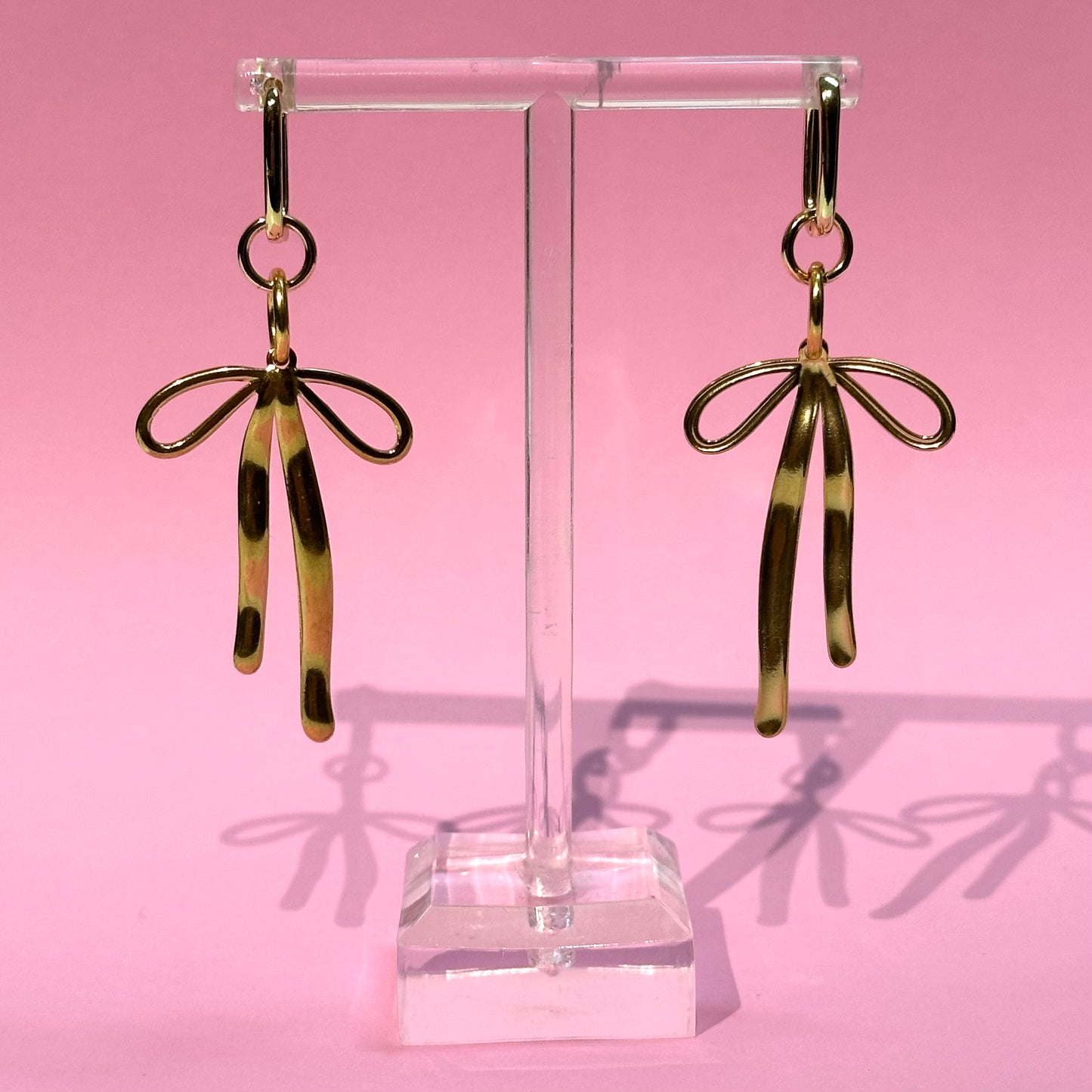 Gold Bow Earrings