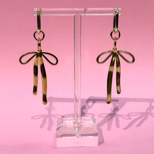 Gold Bow Earrings