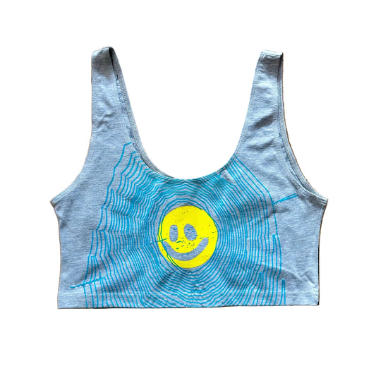 DieDye Crop Smiley Tank Top