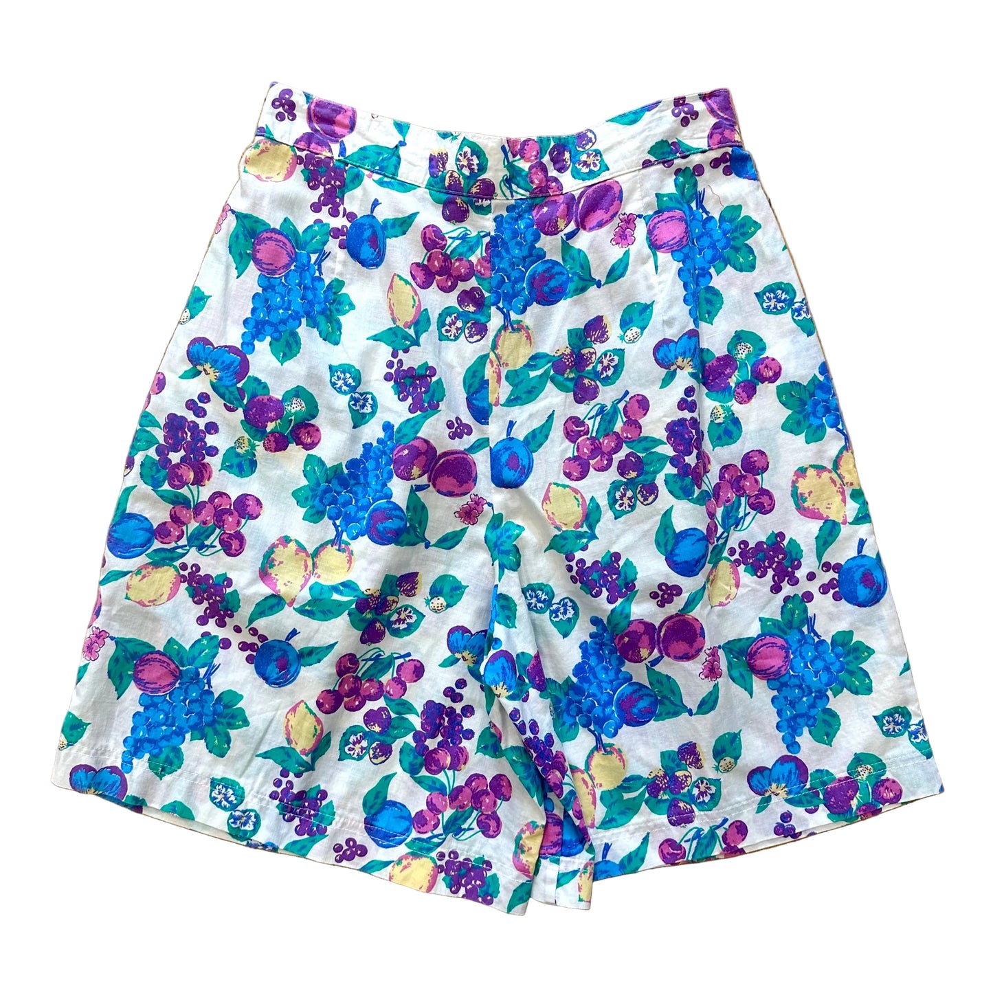 80s Fruity Florals Shorts (M)