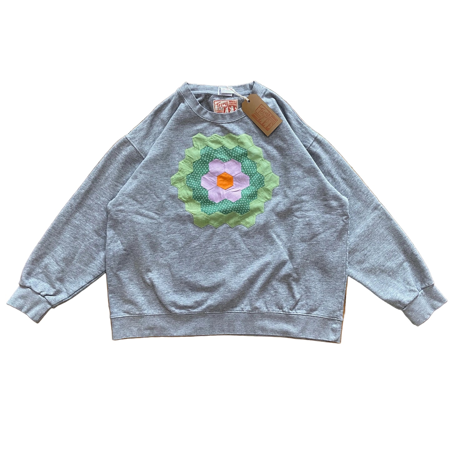 Quilt Appliqué Sweater (XL)