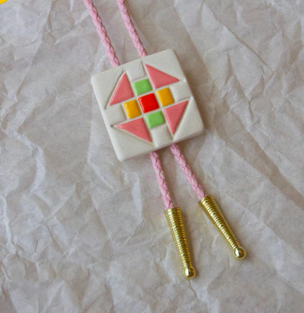 Quilt Square Bolo Tie