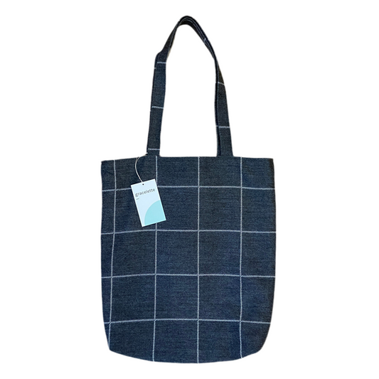 Grey Grid Totebag