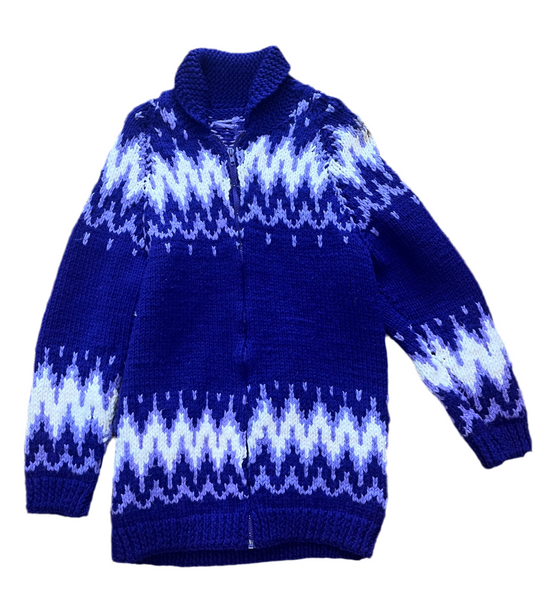 Hand knit sweater-large
