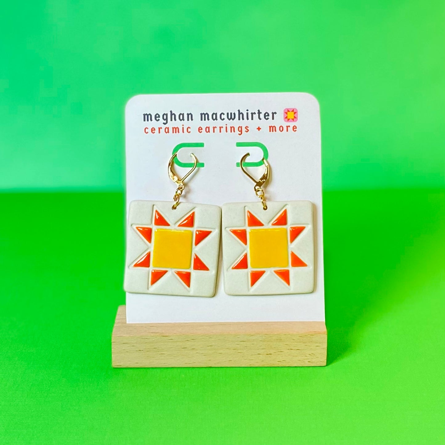 Quilt Square Earrings