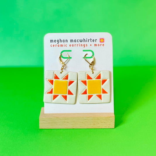 Quilt Square Earrings