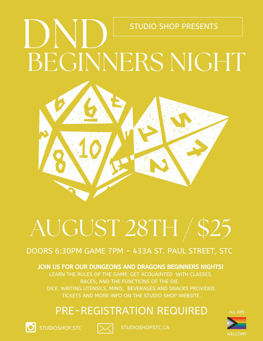 DND NIGHT: BEGINNERS  🌈🧝‍♀️ AUGUST 28TH