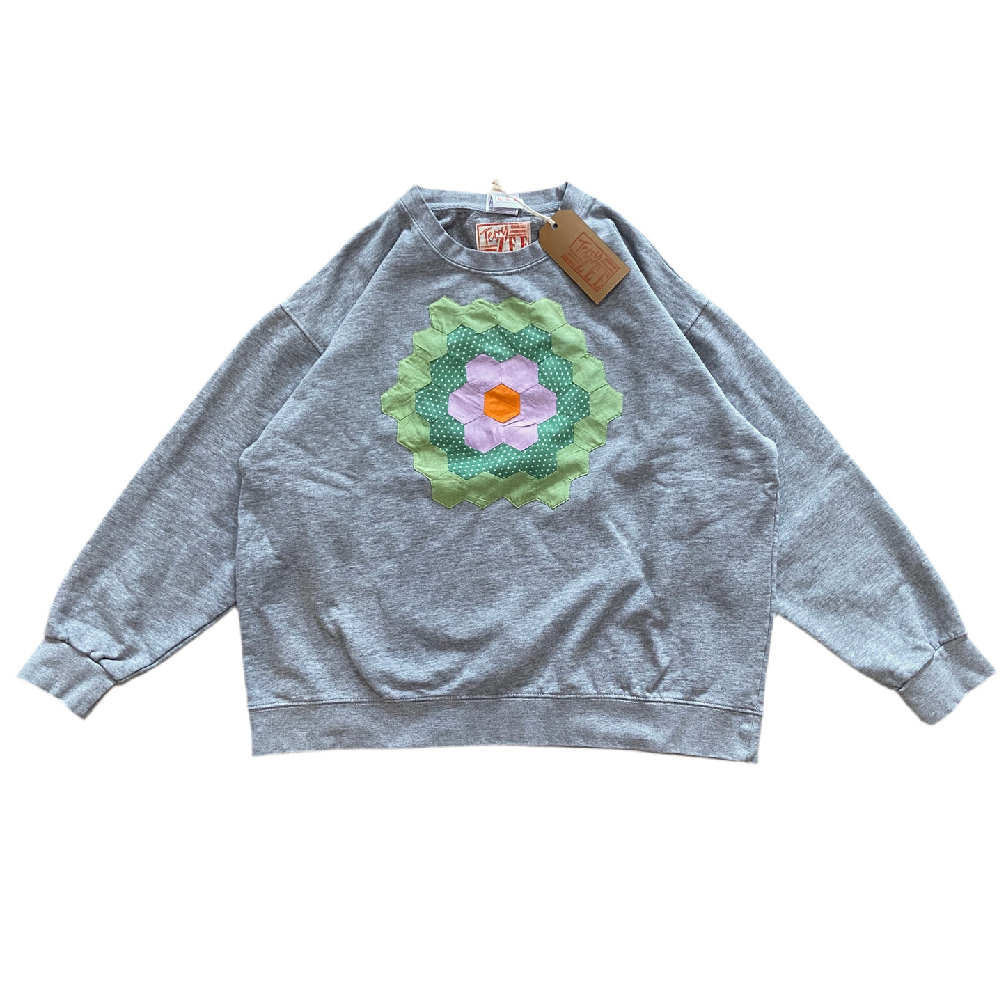 Quilt Appliqué Sweater (XL)