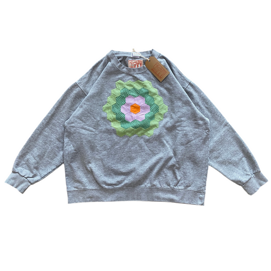Quilt Appliqué Sweater (XL)