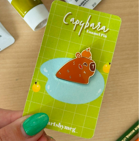 Capybara Enamel Pin