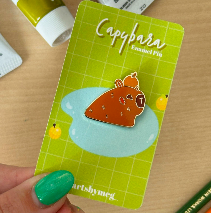 Capybara Enamel Pin
