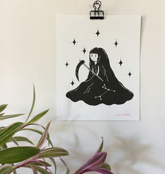Reaper Risograph Print