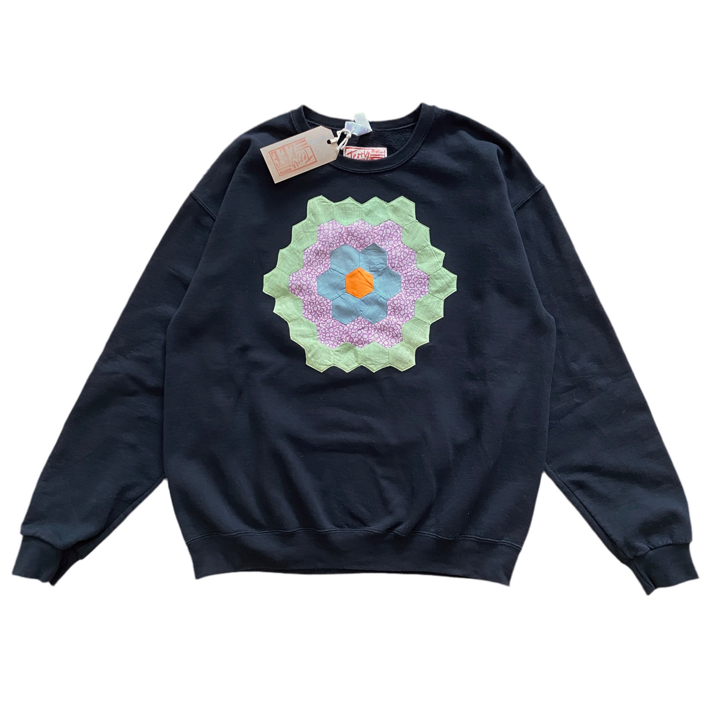 Quilt Appliqué Sweater (L)