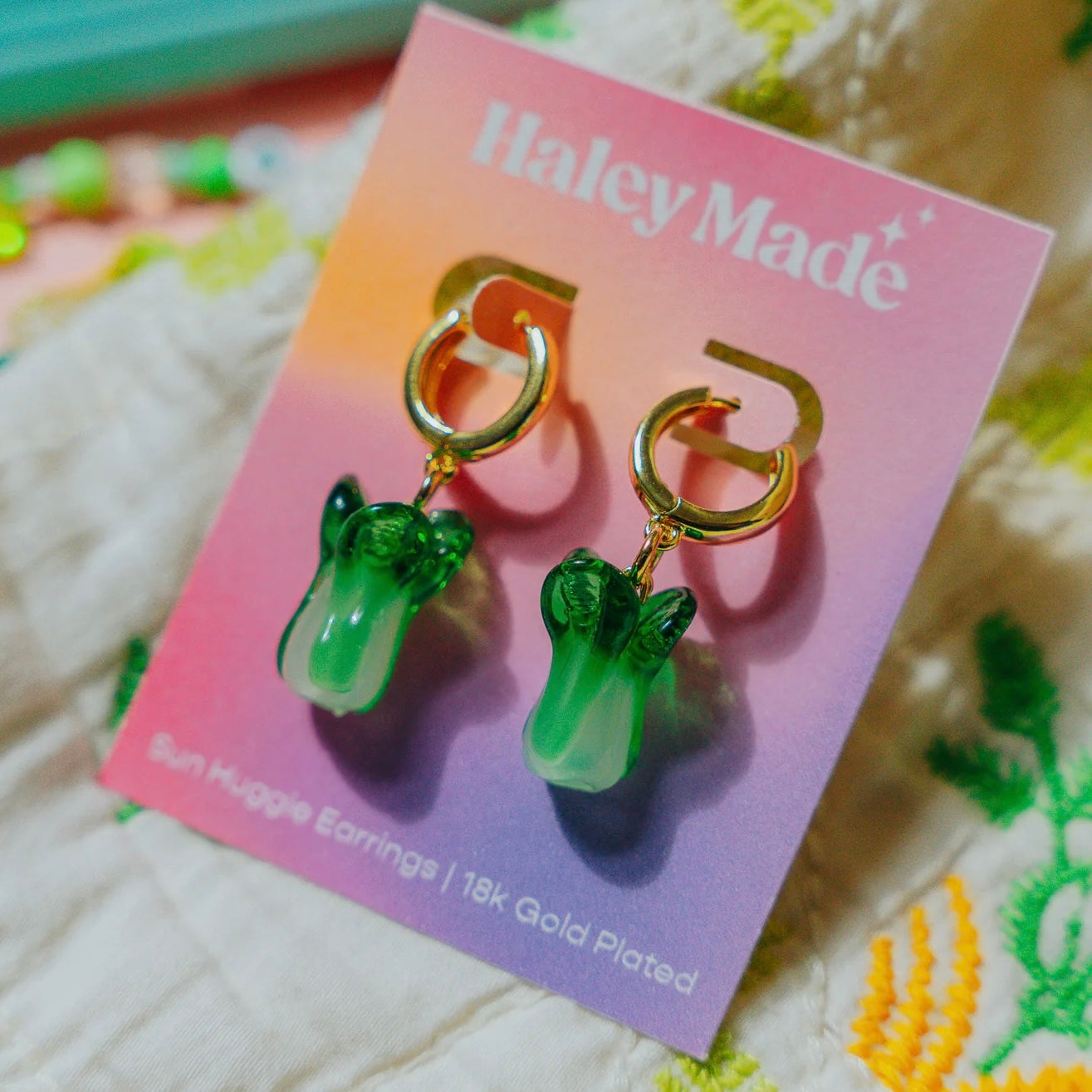 Bok Choy Earrings