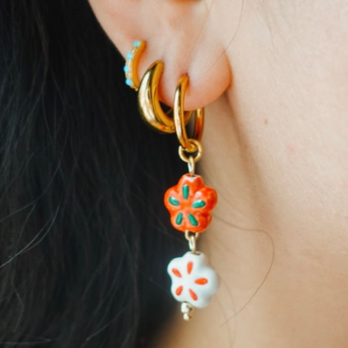 Multicolour Flower Earrings