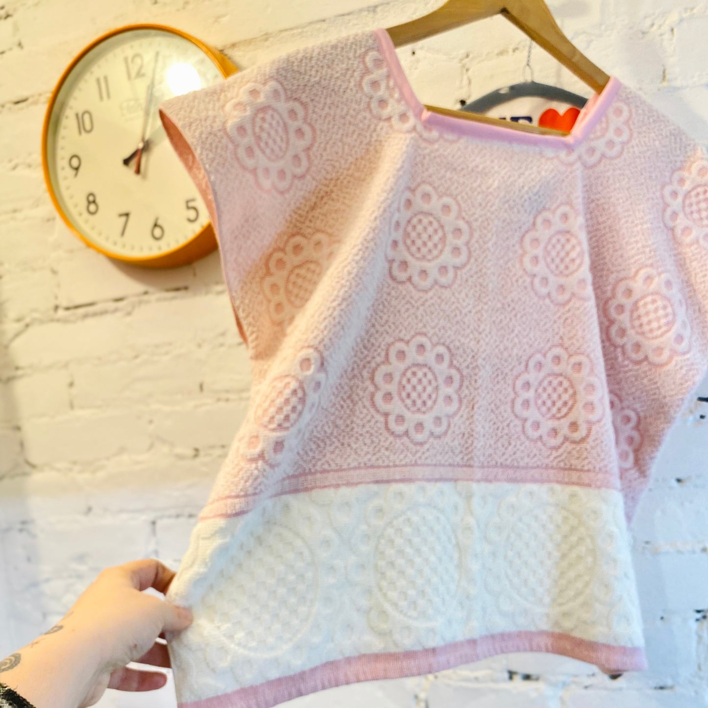 Pink Flower Towel Shirt (M/L)