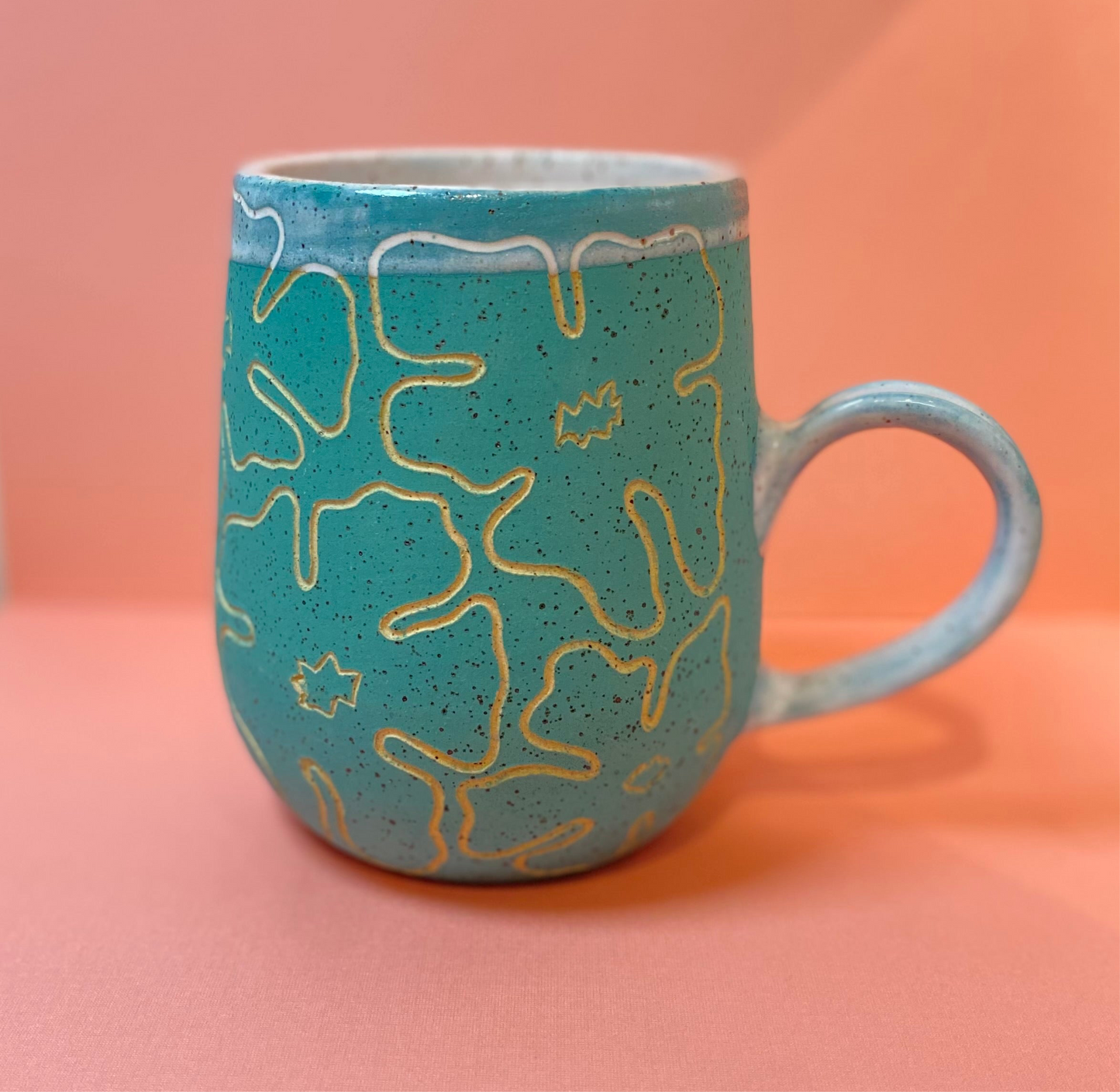 Psychedelic Floral Ceramic Mug