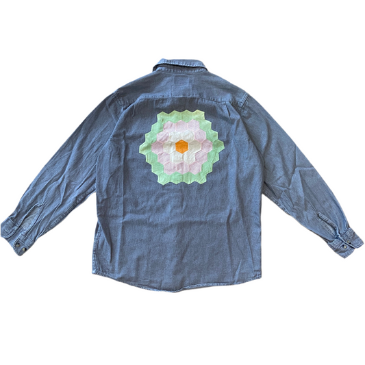 Quilt Appliqué Button Up (M)