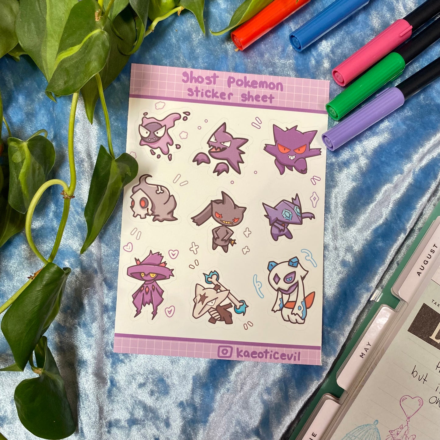 Ghost Type Sticker Sheet