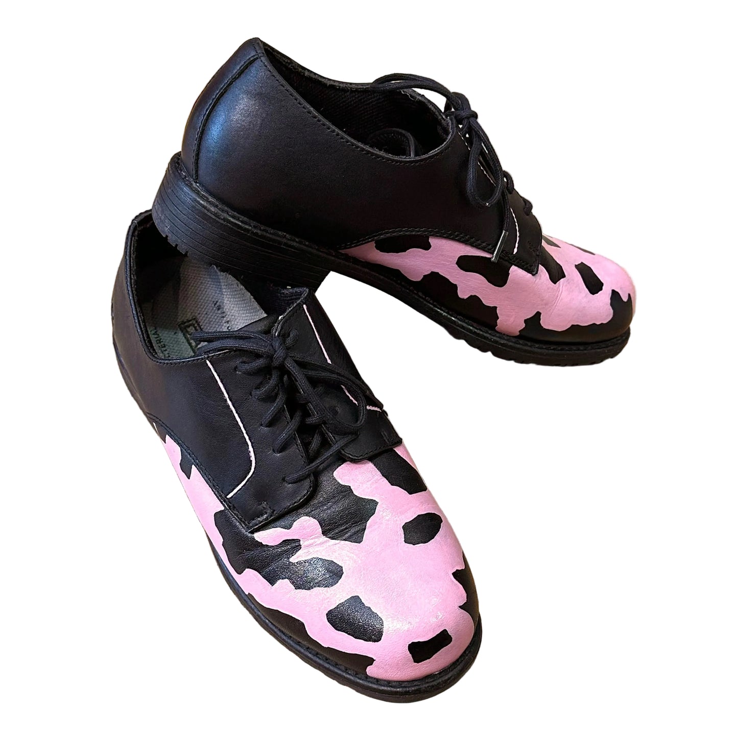 Pink Dalmatian Lace Up Shoes (8.5W)