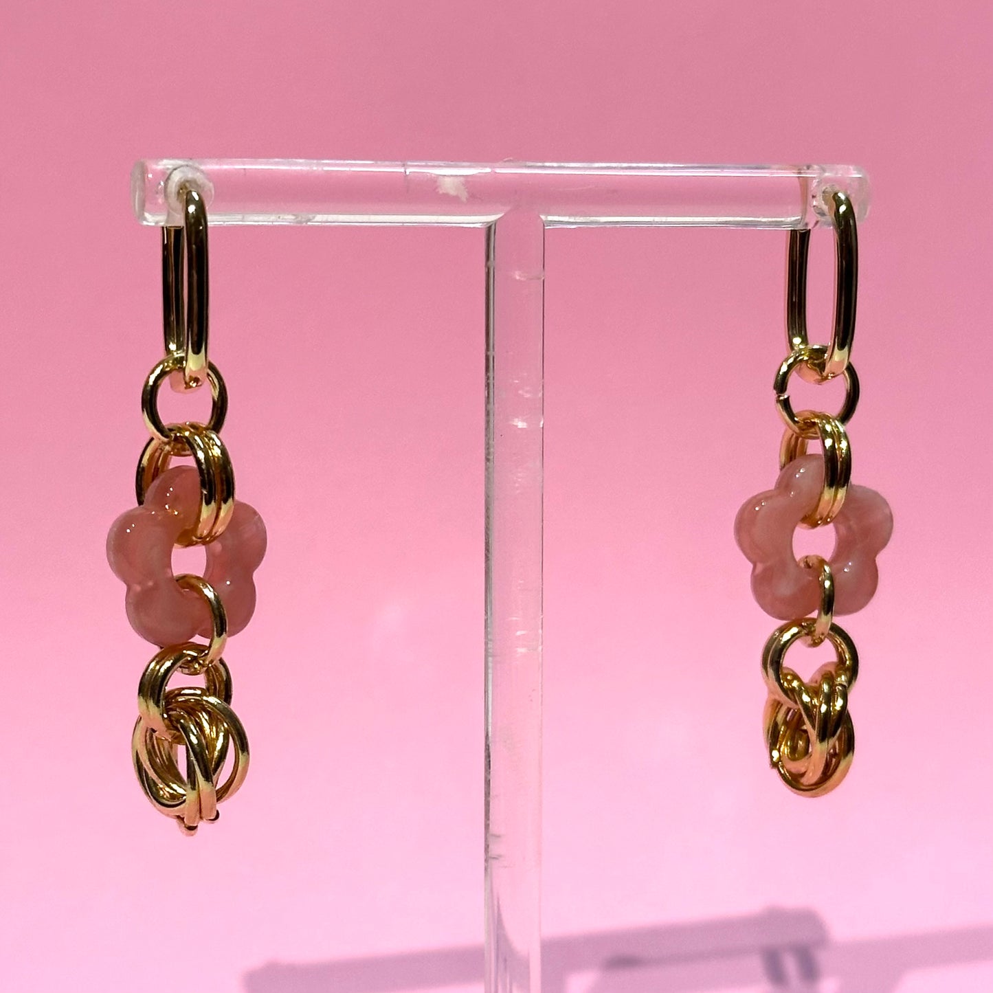 Chainmail Flower Earrings