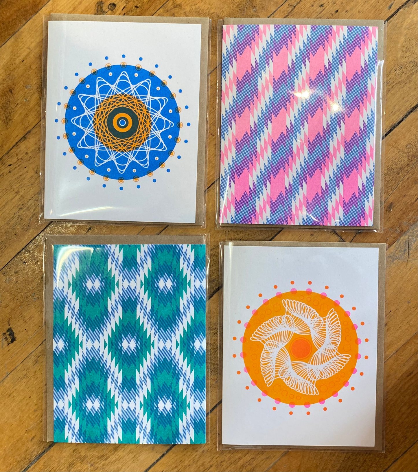 Risograph Note Cards - Set of 4