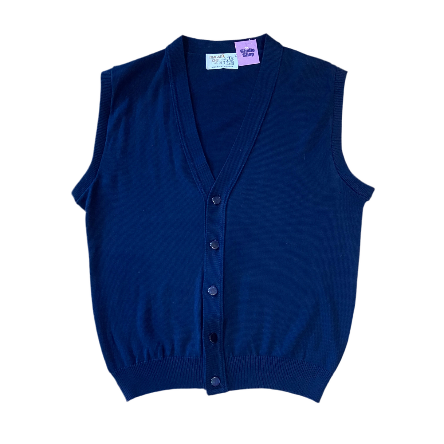Niagara Knit Navy Blue Vest (L)