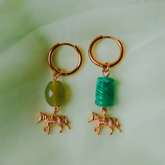 Beaded Horse Earrings