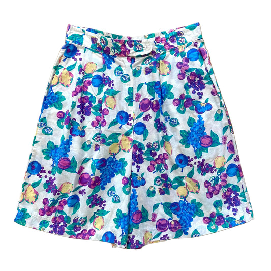 80s Fruity Florals Shorts (M)