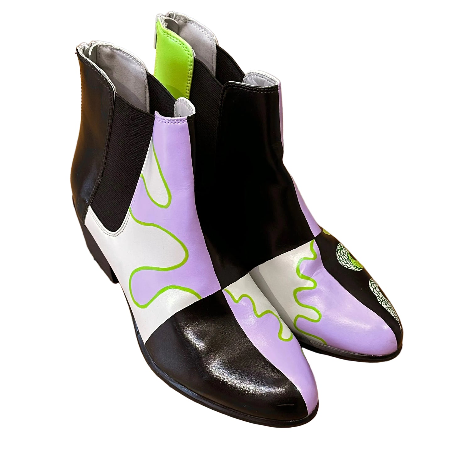 Contrast Snake Boots (8.5W)