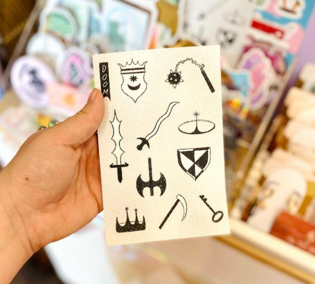 Medieval Weapons Sticker Sheet