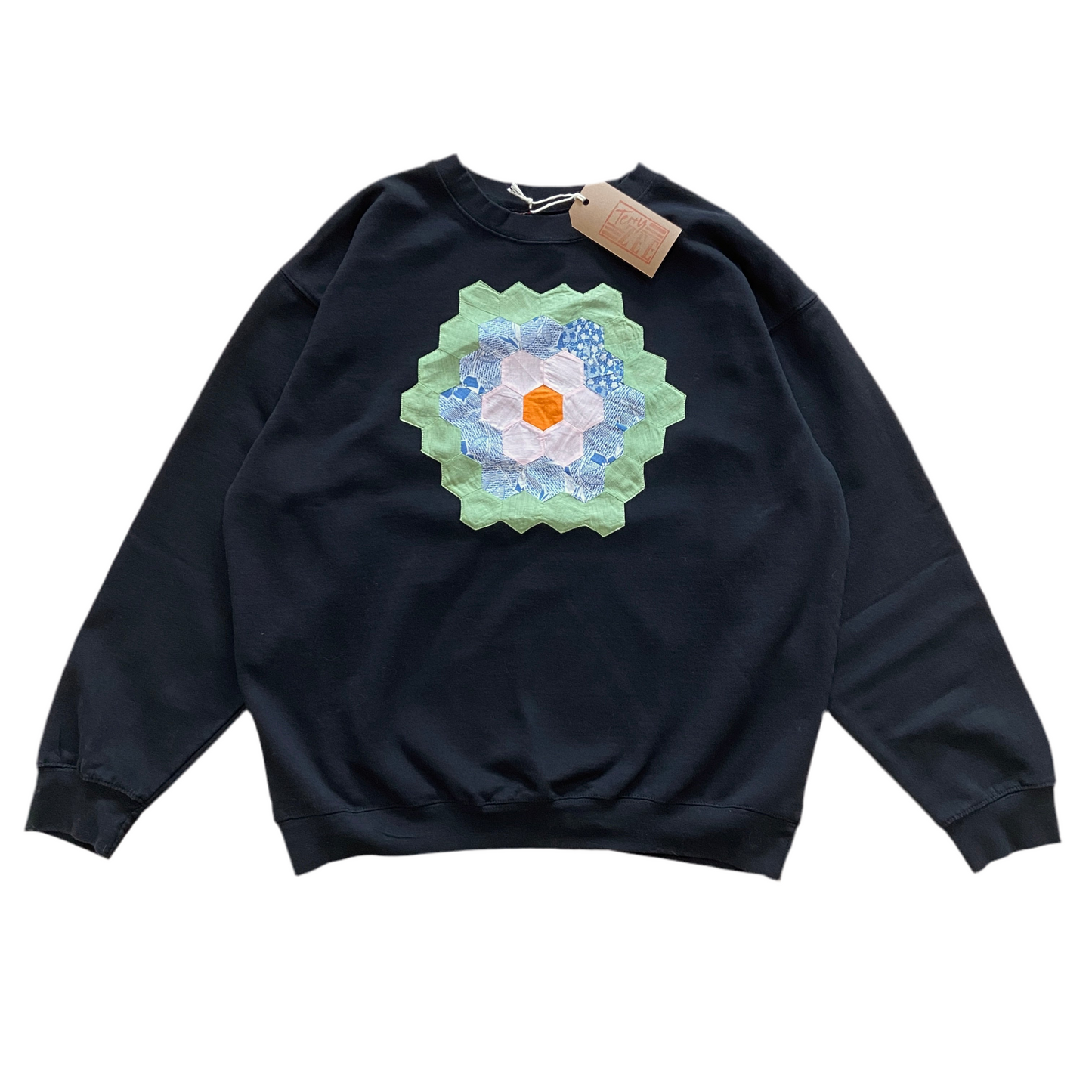 Quilt Appliqué Sweater (XL)
