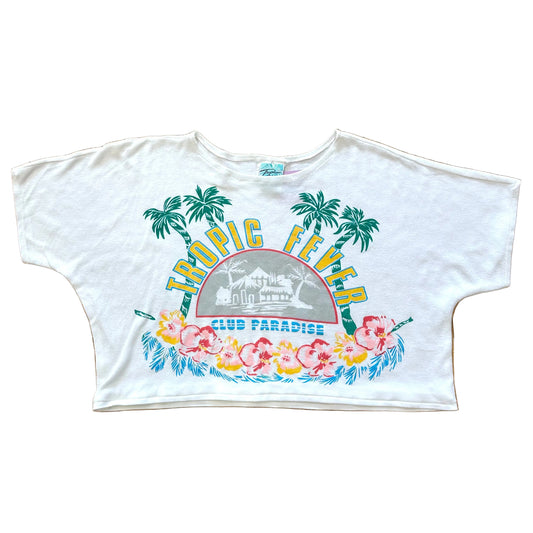 80s Tropic Fever Crop Top (M)