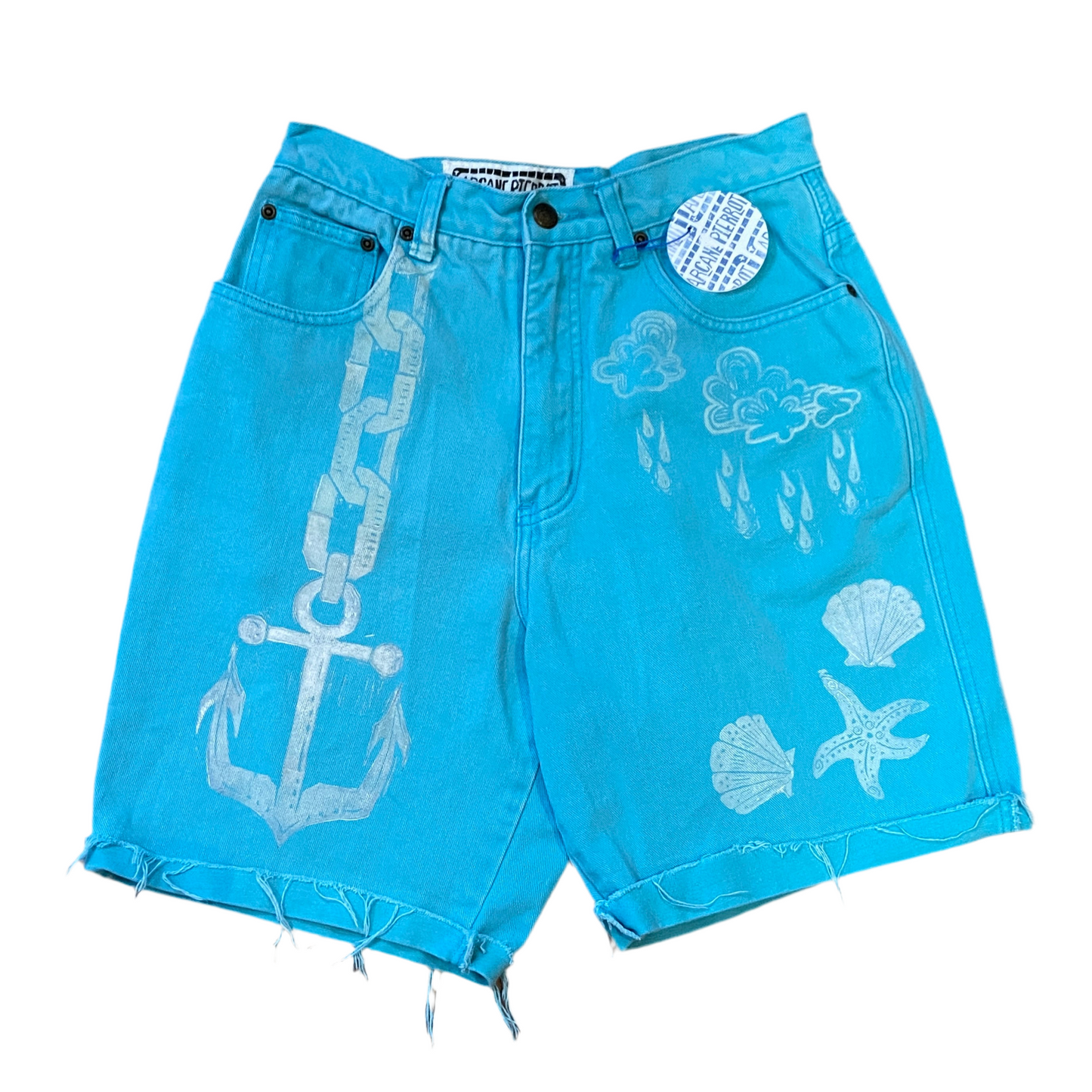 Printed Jeans Shorts