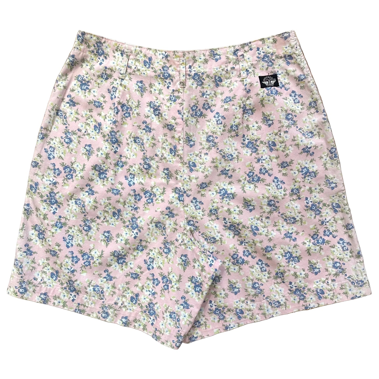 80s Pastel Ditsy Floral Shorts (L)