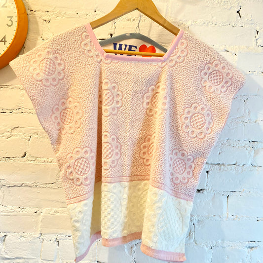 Pink Flower Towel Shirt (M/L)