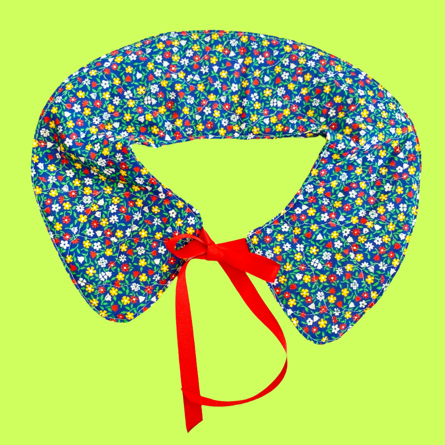 Floral + Navy Blue Detachable Collar