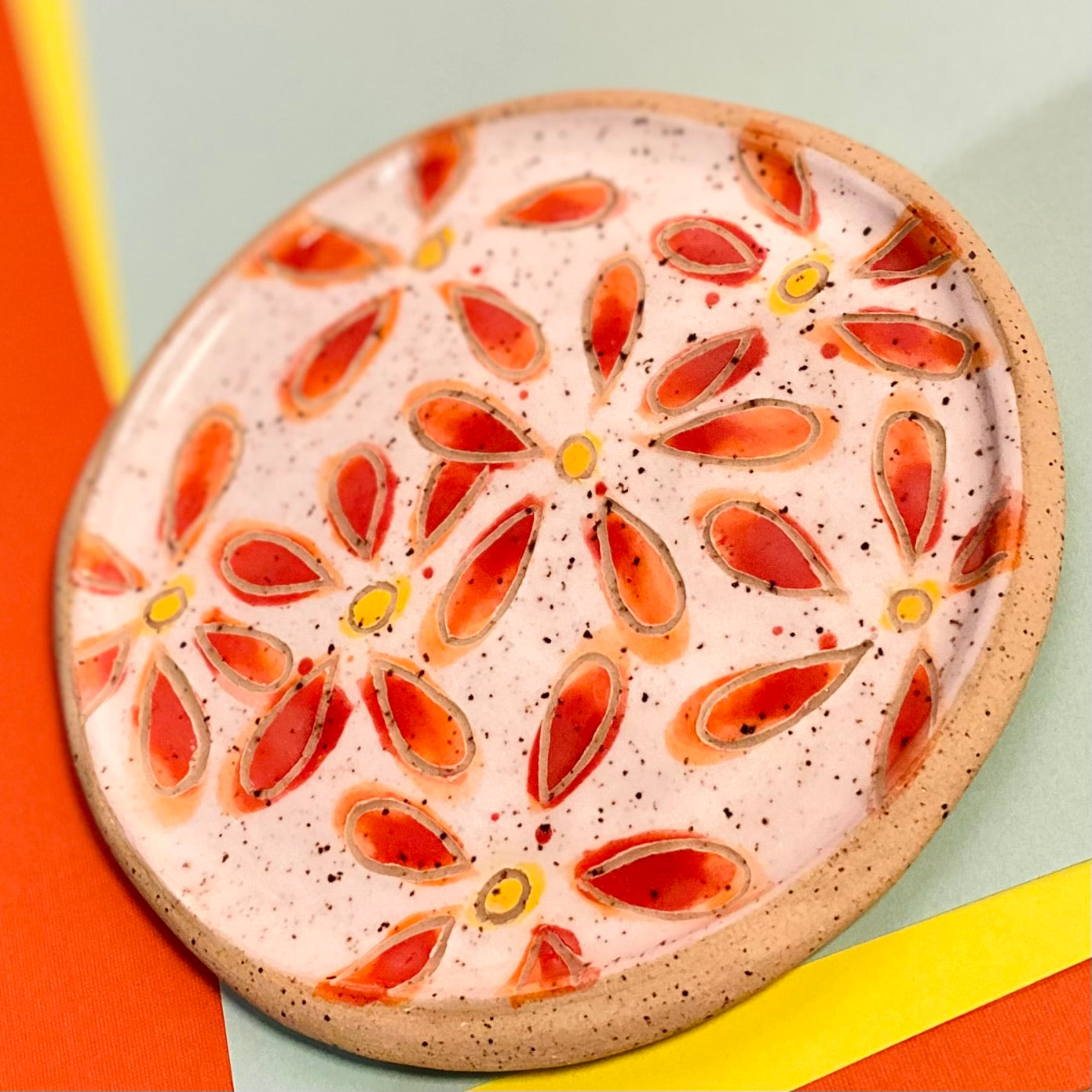 Cabin Fever Ceramic Floral Dish