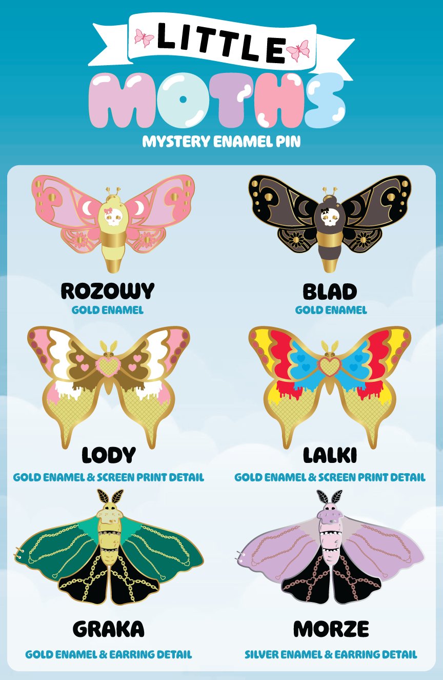 Mystery Moth Pins!