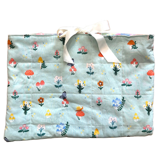 Mushroom Quilt Ribbon Closure Laptop Sleeve