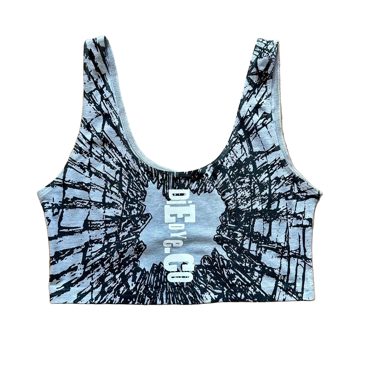 DieDye Crop Smiley Tank Top