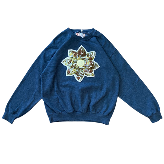 Quilt Appliqué Sweater (M)