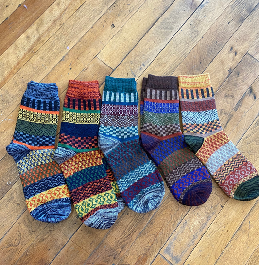 Autumn Mixed Pattern Thick Socks