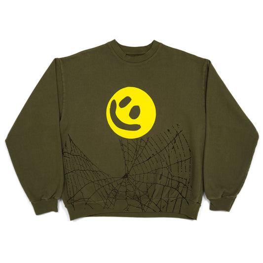 DieDye Smiley Crewneck - Spiderweb