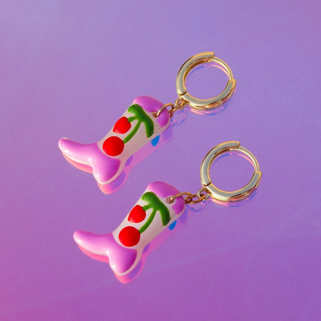 Fruity Cowboy Boots Earrings